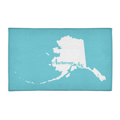 Tapis de la surface bleue en polyester ancrage de l’alaska