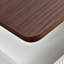 Table de bout réglable sur roulettes U-Can, table d'appoint moderne multifonctionnelle avec plateau relevable, plateau pivotant à 360 ° et espace de rangement pour le salon, petit espace