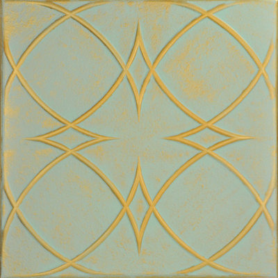 Carreau de plafond en polystyrène encollé 1,6 pi x 1,6 pi Circles and Stars