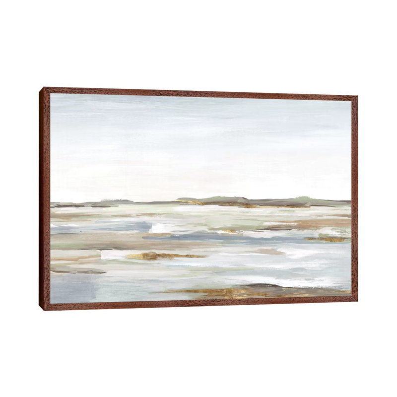 Brimming With Light by Eva Watts - Painting on Canvas, 101.6cm H x 152.4cm W x 3.81cm D, Classic Brown Wood Framed