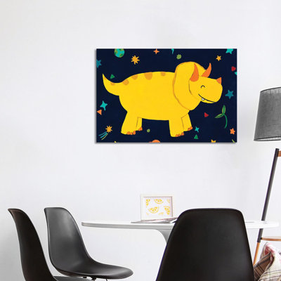 Starry Dinos V 1 Piece Wrapped Canvas Wall Art