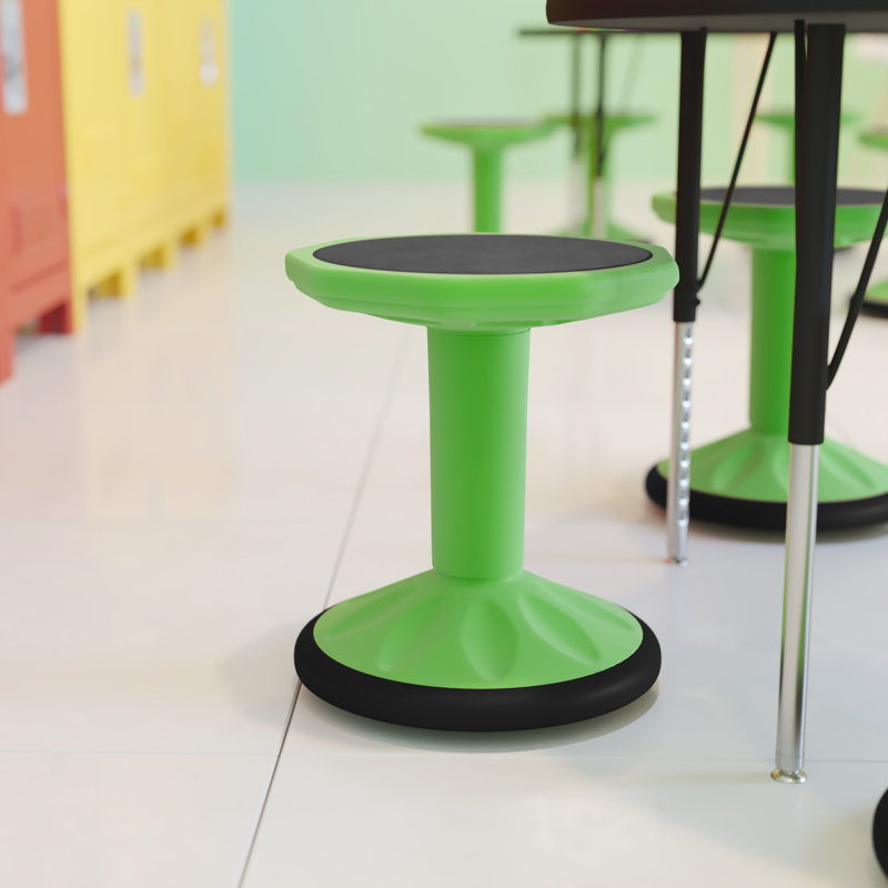Tabouret commercial à hauteur fixe, H 16 po x l 12,75 po x P 12,75 po, Vert