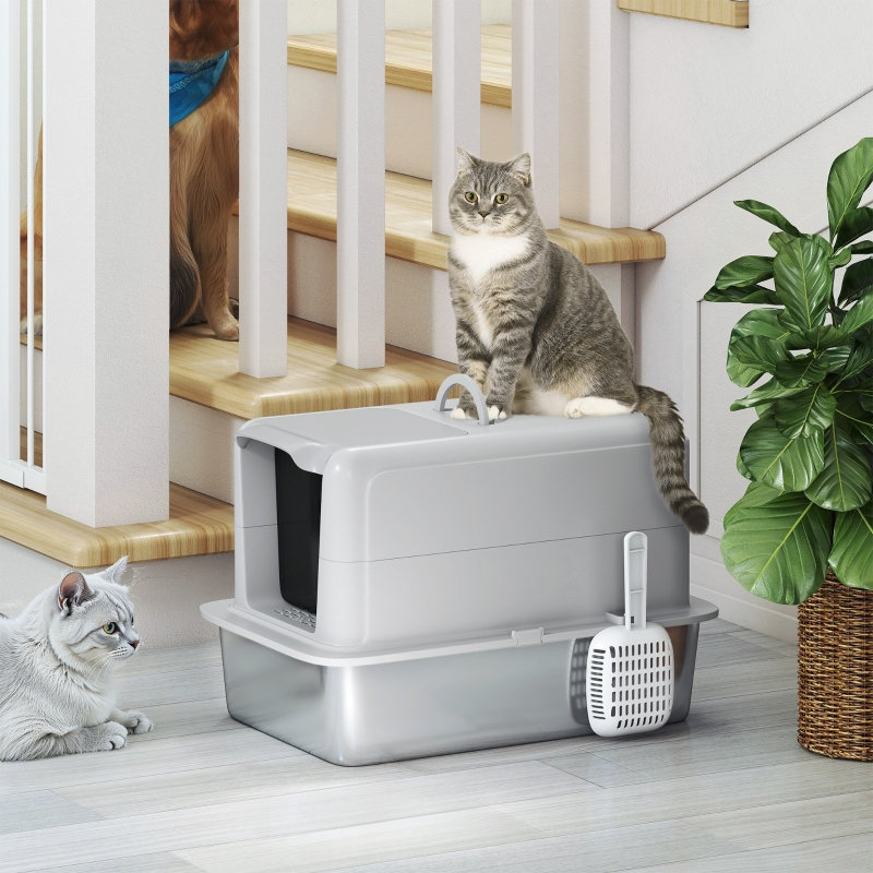 Litter Box Enclosure, Grey