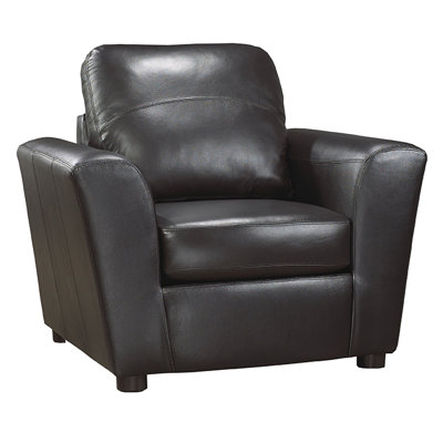 Fauteuil club en cuir fleur 41 po Lidiya