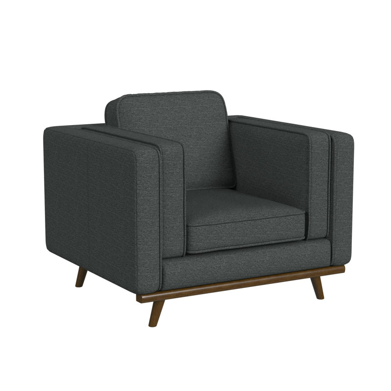 Chaise Darr gris anthracite Belfast avec façade en bois fini cerisier, Noir