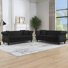 2Pcs 3 Seater 80" Chesterfield Sofa Velvet
