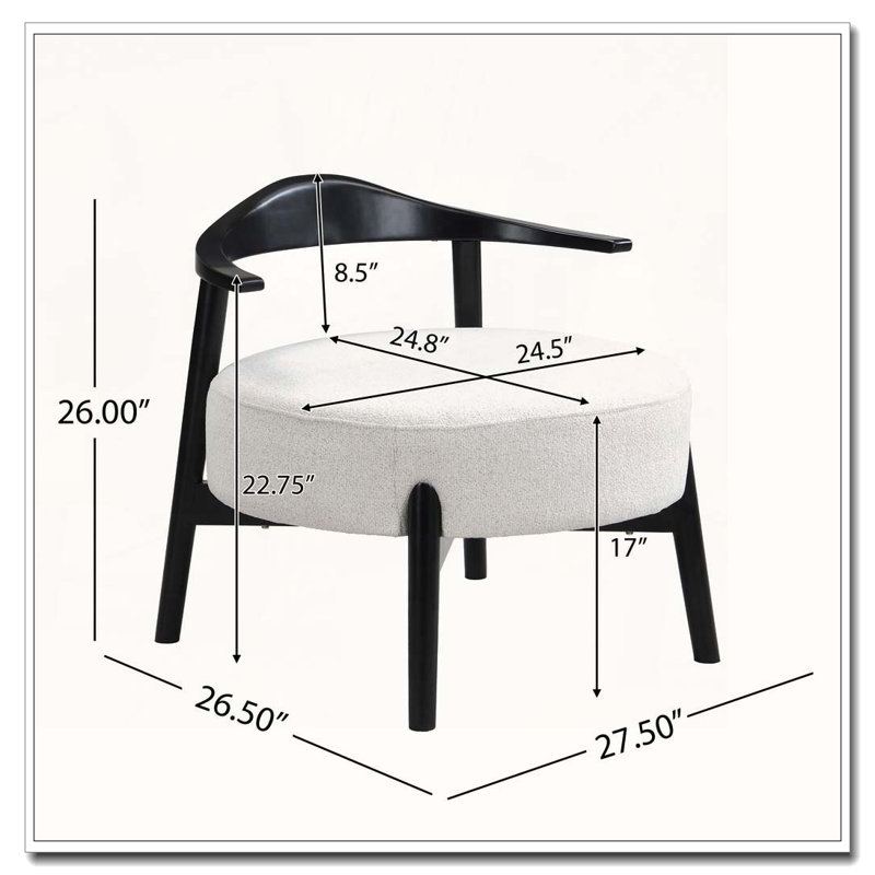 Fauteuil d'appoint Birch, Beige