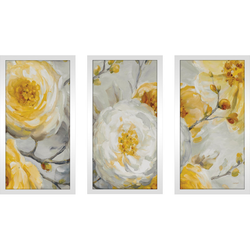 "Sunshine", reproduction d’art à multiples images encadrées, H 25,5 po x l 40,5 po x P 1 po, Encadrement argenté
