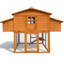 Chicken House For Outdoor With Two Nesting Box, Leakproof Pull-On Tray, And UV-Resistant Roof Panel