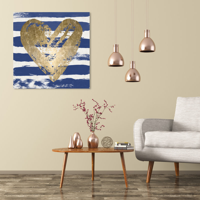 « my marine cœur », peinture sur toile, H 30 po x l 30 po x P 1,5 po
