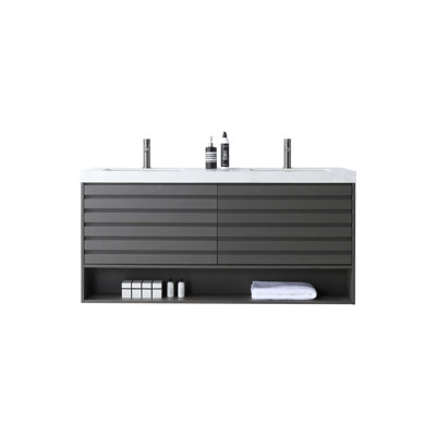 Maumelle 60" Cedar Double Bathroom Vanity