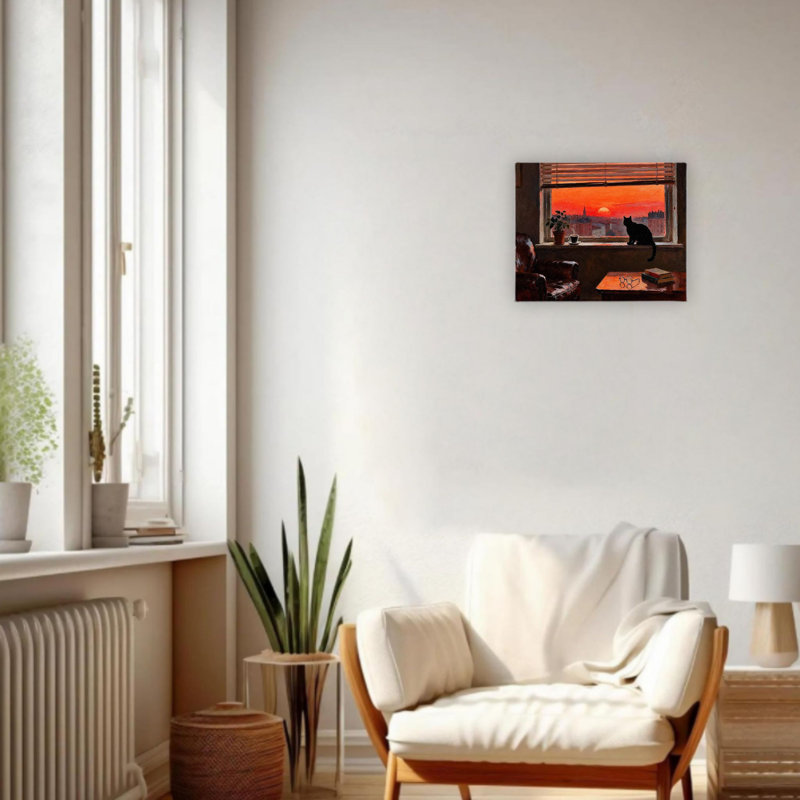Art mural rétro sur toile sans cadre 12 po x 16 po