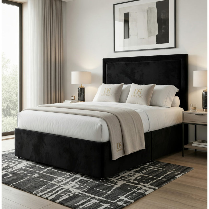 Velmont Divan Bed, Black, King