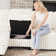Large 112.6'' Wide Soft Imitation Wool Plush Modular Sofa Livingroom Storage Couch with Pull Out Sofa Bed Sleeper