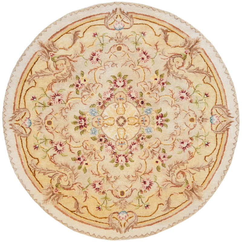 Bedgood Hand Tufted Wool Oriental Rug, Round 6'