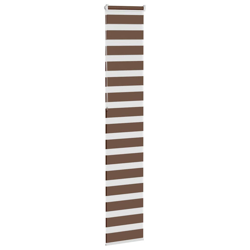 George Oliver Zebra Blind Polyester, Brown, 40cmW x 230cmL