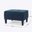 Repose-pieds rectangulaire capitonné en tissu
