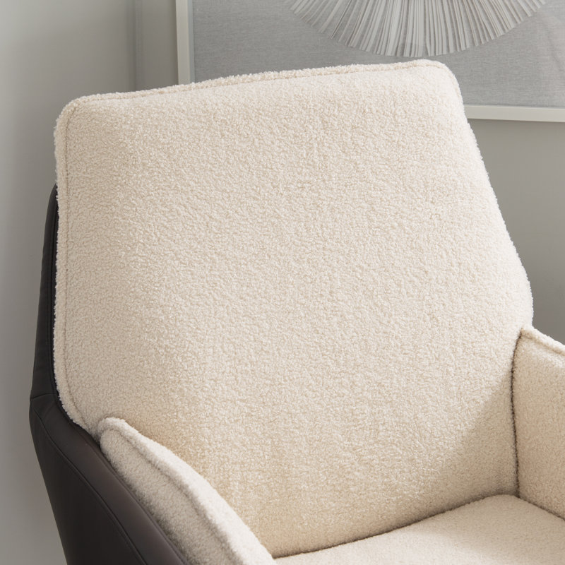 Fauteuil d'appoint pivotant Deadra, Brun