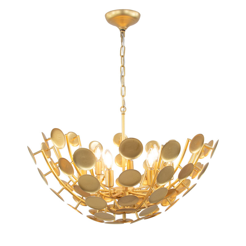 Abbey 8 - Light Chandelier, Soft Gold