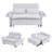 65.74-Inch Letter Striped Fabric Multi-Functional Sofa Bed, Suitable For Bedrooms And Living Rooms. The Armrests And Backrests Are Adjustable.-144111184