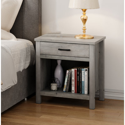 55.9cm W Manufactured Wood Bedside Table