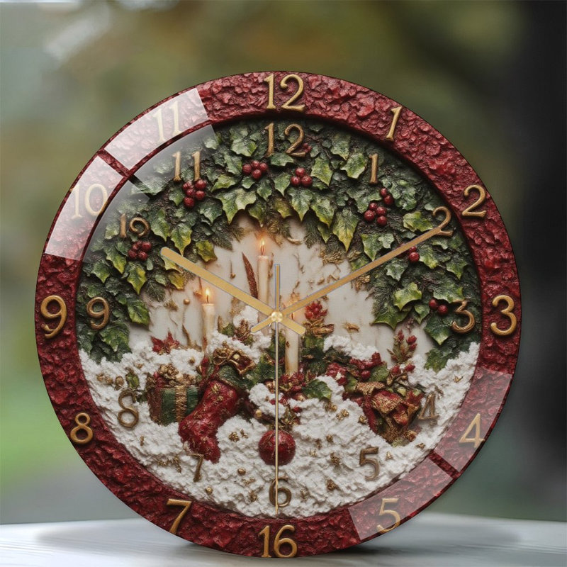 Horloge murale de Noël 12 po