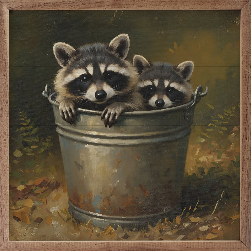 Partners In Crime Raccoons, H 24 po x l 24 po
