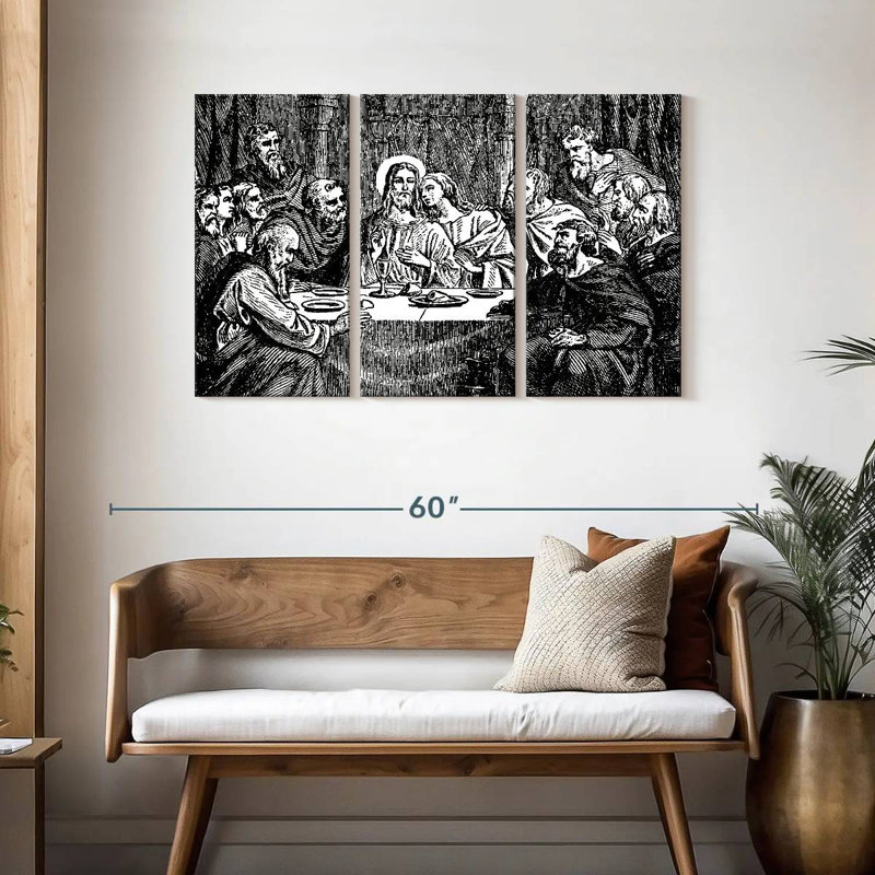 Adella Black Jesus Last Supper, 28" H x 45" W