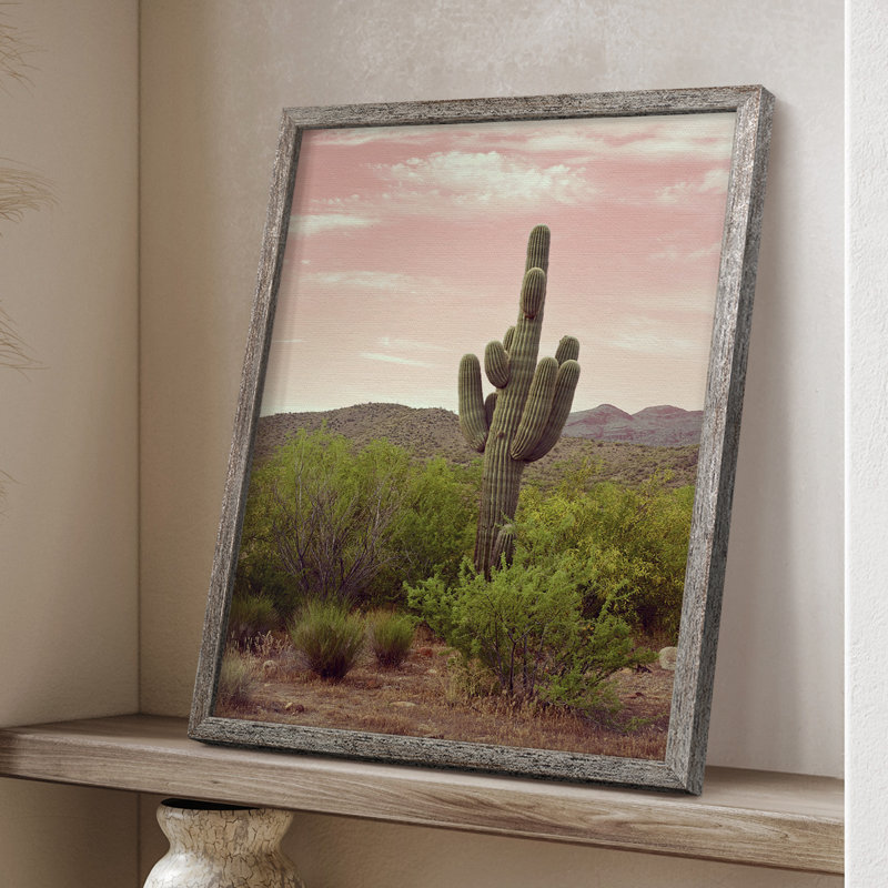 Arizona Desert, reproduction encadrée - bois massif, H 11 po x l 9 po
