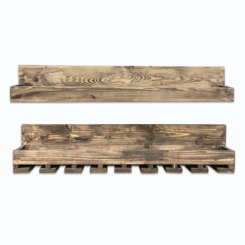 Castile 2 Piece Solid Wood Accent Shelf