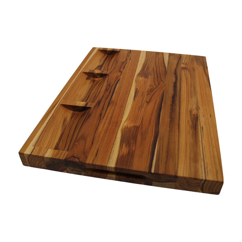 Planche à découper réversible en teck EcoDecors, 20 po x 15 po