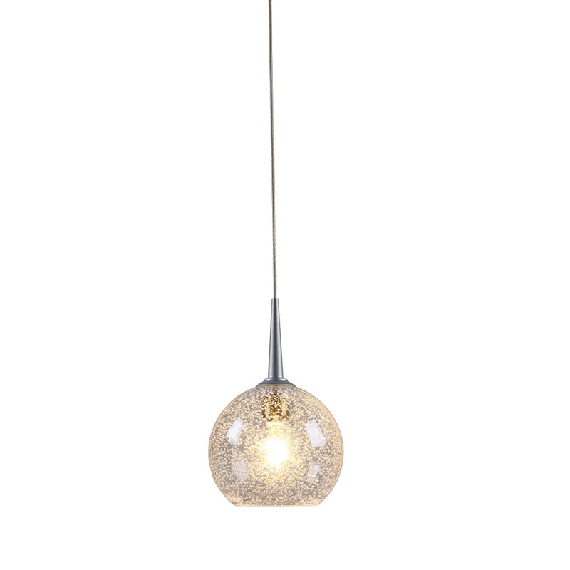 Luminaire suspendu sphère 1 lumière Bobo, Transparent