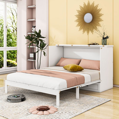 Lit escamotable Cayleigh avec tiroirs et port de chargement USB