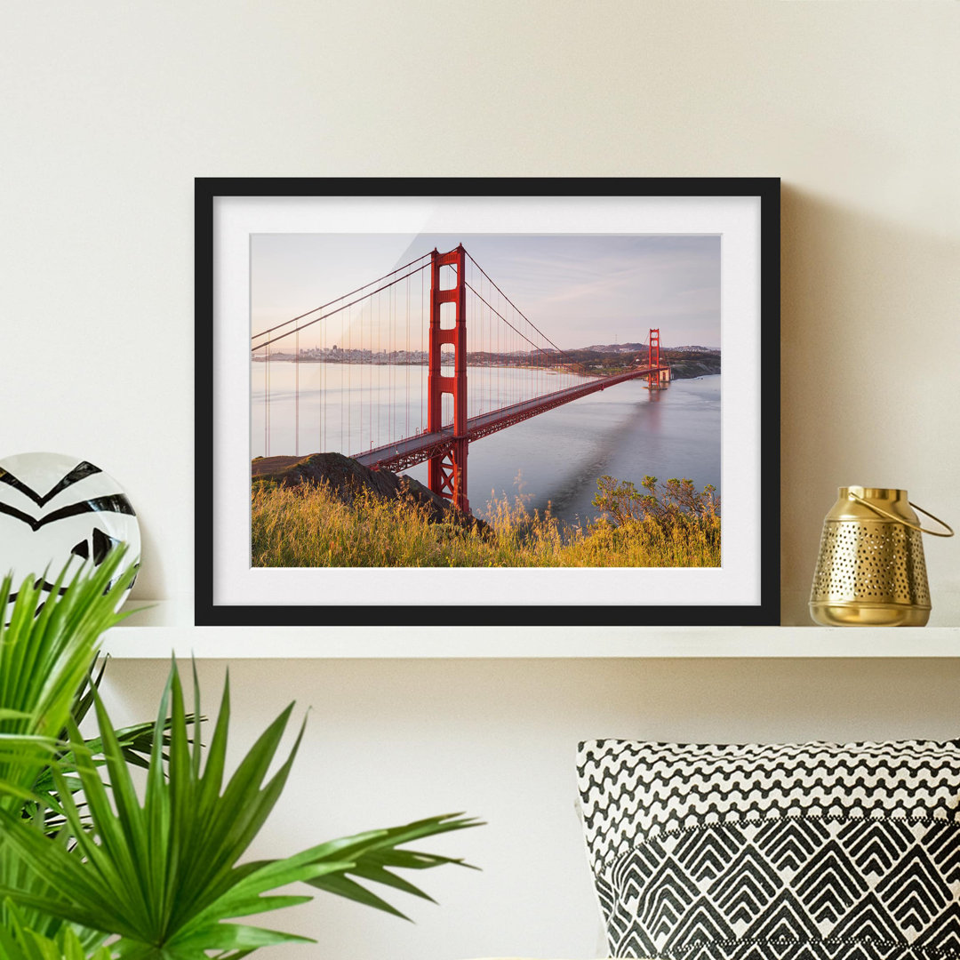 Gerahmtes Poster Golden Gate Bridge in San Francisco