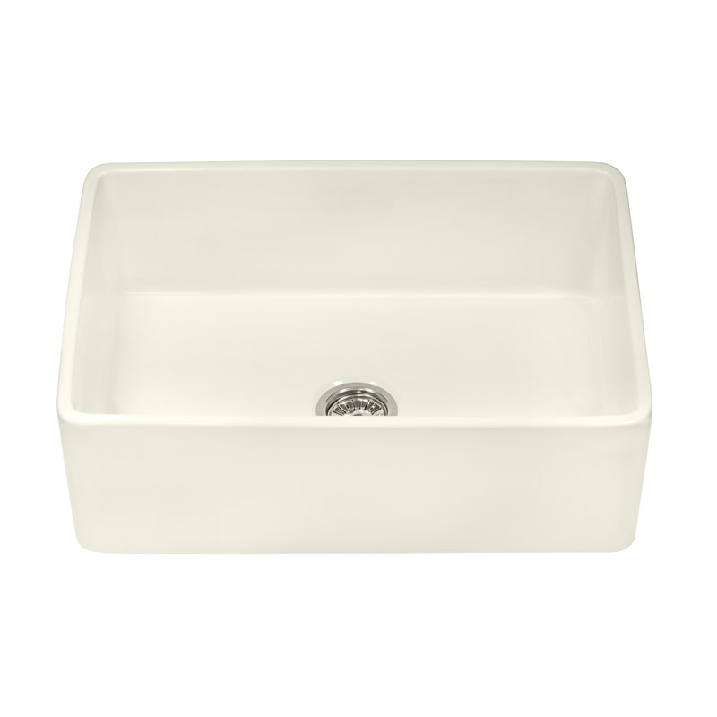 Fiamma 30" L x 20" W Farmhouse Kitchen Sink, Light Biscuit