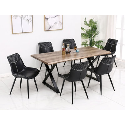 Metal Base Dining Table