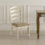Ensemble de 2 chaises d'appoint de salle à manger Alyn, dossier en échelle, bois blanc vieilli