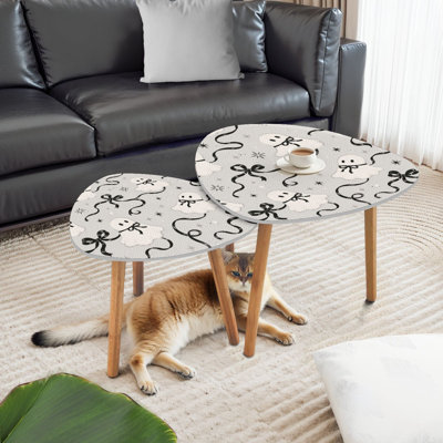 Ensemble de 2 tables basses gigognes Triangle