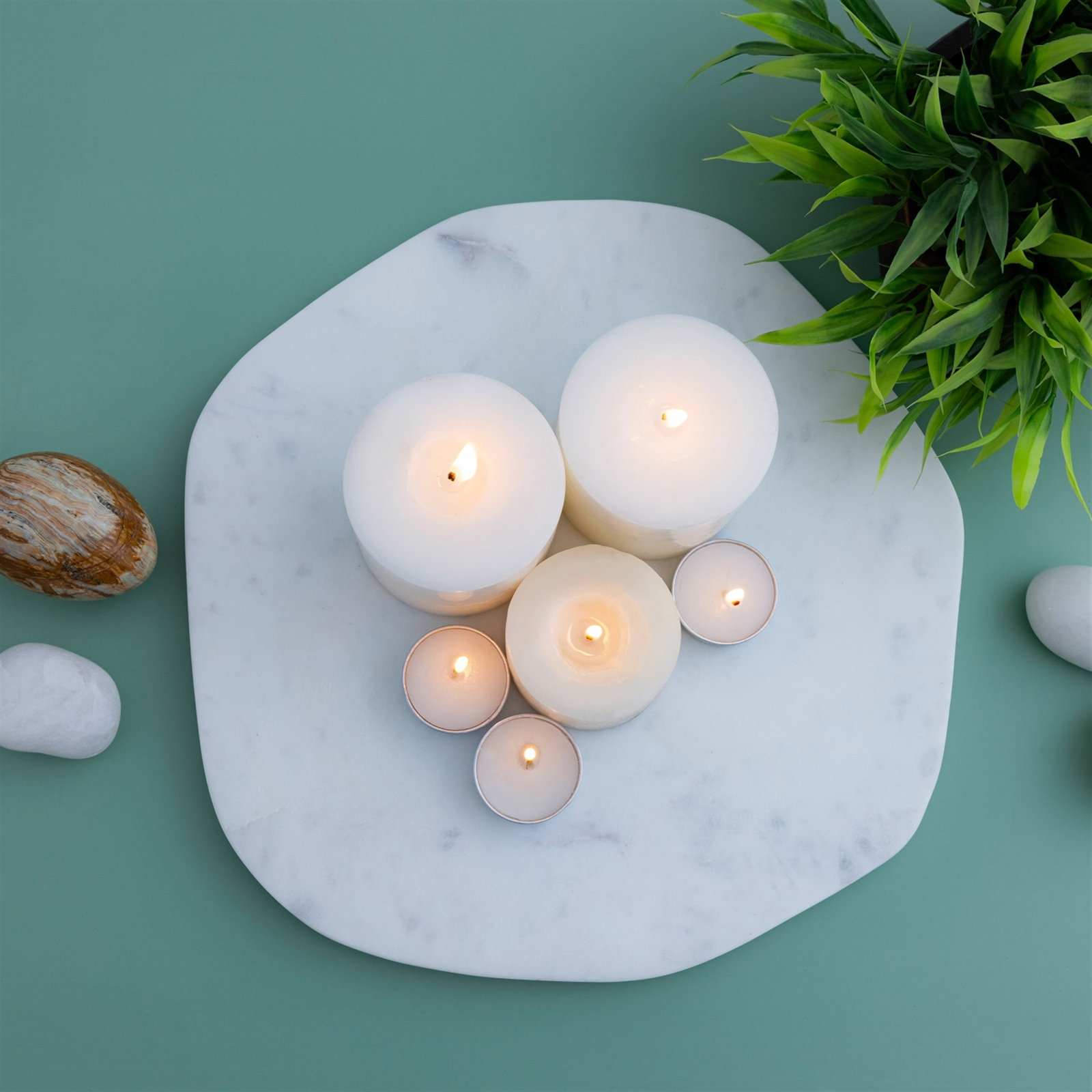 Tiera Marble Decorative Plate 1, 1" H x 12" W x 12" D