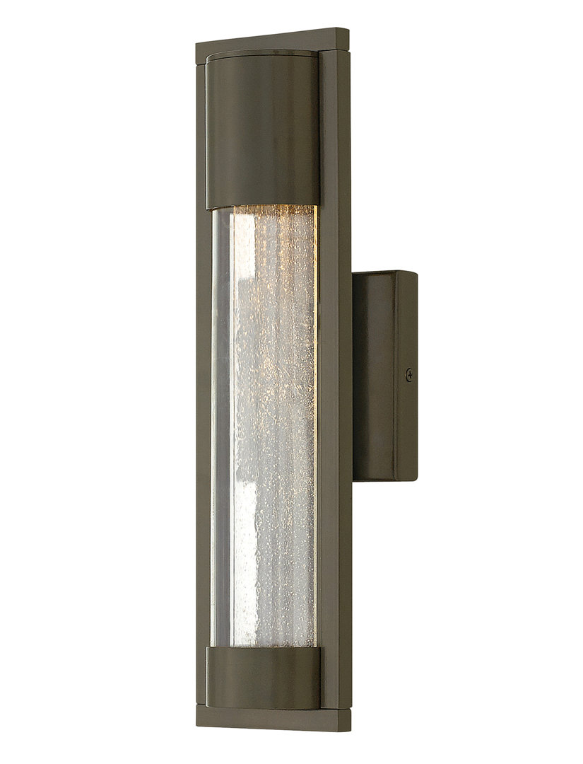 Mist 1 - Bulb Seeded Glass Outdoor Flush Wall Mount Hinkley 