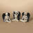 6.69 Inch High Resin Halloween Yoga Skeletons with Wings Set of 3