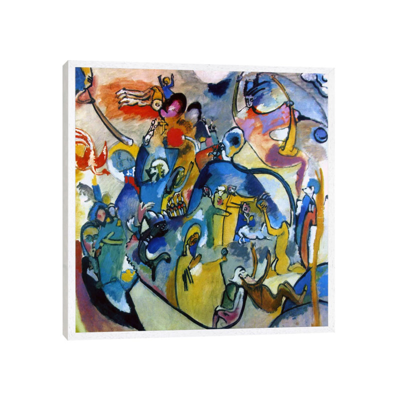 All Saints Day II by Wassily Kandinsky - Floater Frame Painting on Canvas, 66.04 cm H x 66.04 cm W, White
