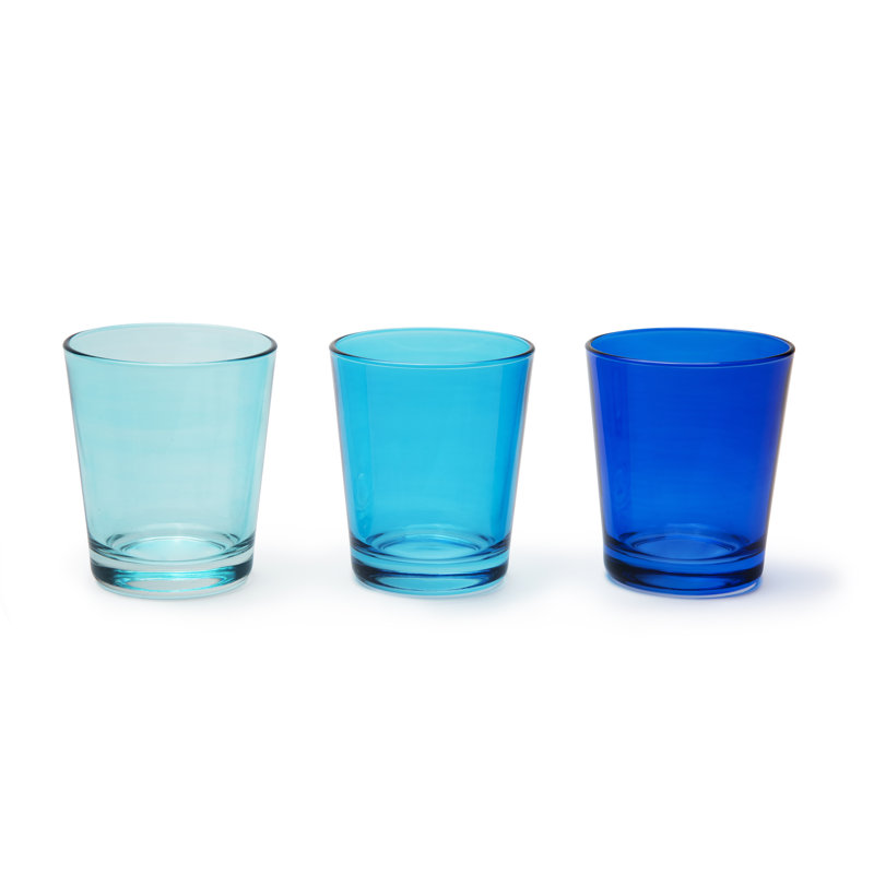 Portofino 300ml Drinking Glass Set, Blue Scale