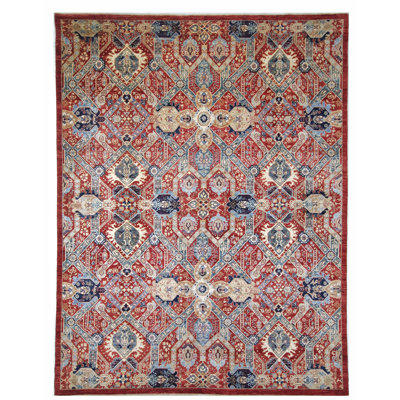 High-Quality Hand-Knotted Red Area Rug