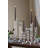 D3.5X15" Clear Glass Taper Candle Holder With Sculpted Column Design-1955695981