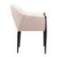 Ensemble de deux fauteuils de salle à manger rembourrés beiges et noirs