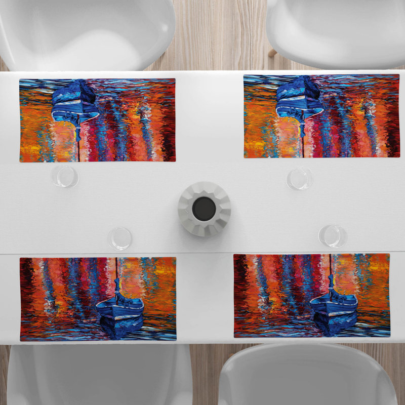 Polyester Abstract Rectangle Placemat