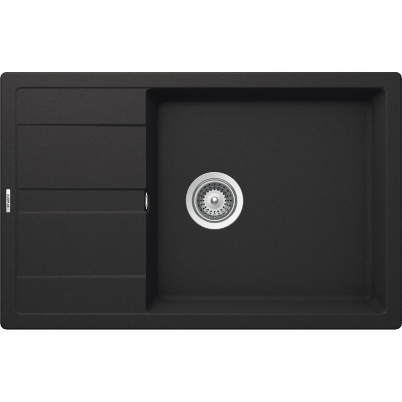 Schock Single Bowl Inset Kitchen Sink, Onyx