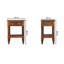 45cm W Solid Wood Bedside Table