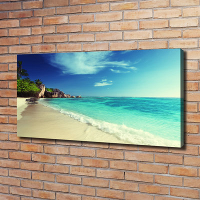 Seychelles Beach - Wrapped Canvas Print